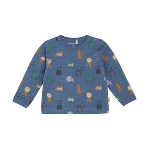 Minymo Jungle Friends Print Baby Tee and Jogger
