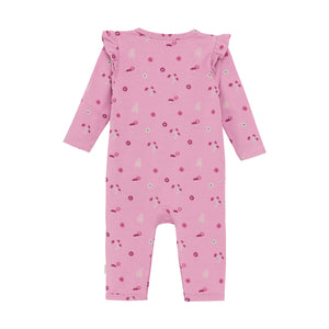 Minymo Flower Print Playsuit Orchid