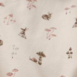 Minymo Mushroom and Bunny Print Onesie and Pants