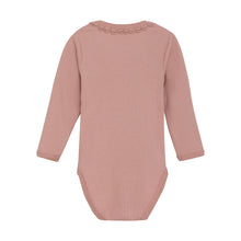 Load image into Gallery viewer, Minymo Baby Onesie and Rib Legging Misty Rose
