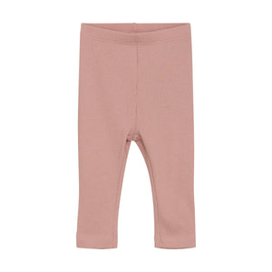 Minymo Baby Onesie and Rib Legging Misty Rose