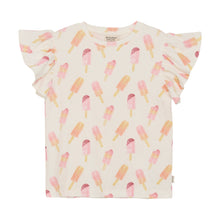 Load image into Gallery viewer, Minymo Allover Popsicle Print Ruffle Sleeve Tee
