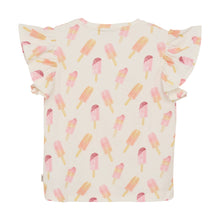 Load image into Gallery viewer, Minymo Allover Popsicle Print Ruffle Sleeve Tee
