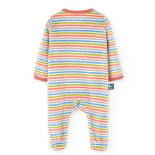 Load image into Gallery viewer, Boboli Velour Mouse Stripe Playsuit
