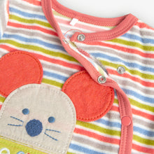 Load image into Gallery viewer, Boboli Velour Mouse Stripe Playsuit
