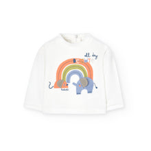 Load image into Gallery viewer, Boboli Be Cute Rainbow Baby Top, Footie and Hat Set
