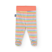 Load image into Gallery viewer, Boboli Be Cute Rainbow Baby Top, Footie and Hat Set
