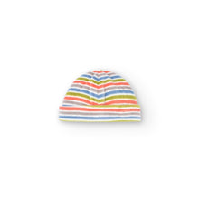 Load image into Gallery viewer, Boboli Be Cute Rainbow Baby Top, Footie and Hat Set
