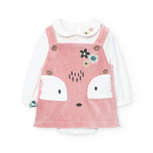 Load image into Gallery viewer, Boboli Deer Applique Velour Jumper, Tee and Tights
