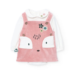 Boboli Deer Applique Velour Jumper, Tee and Tights