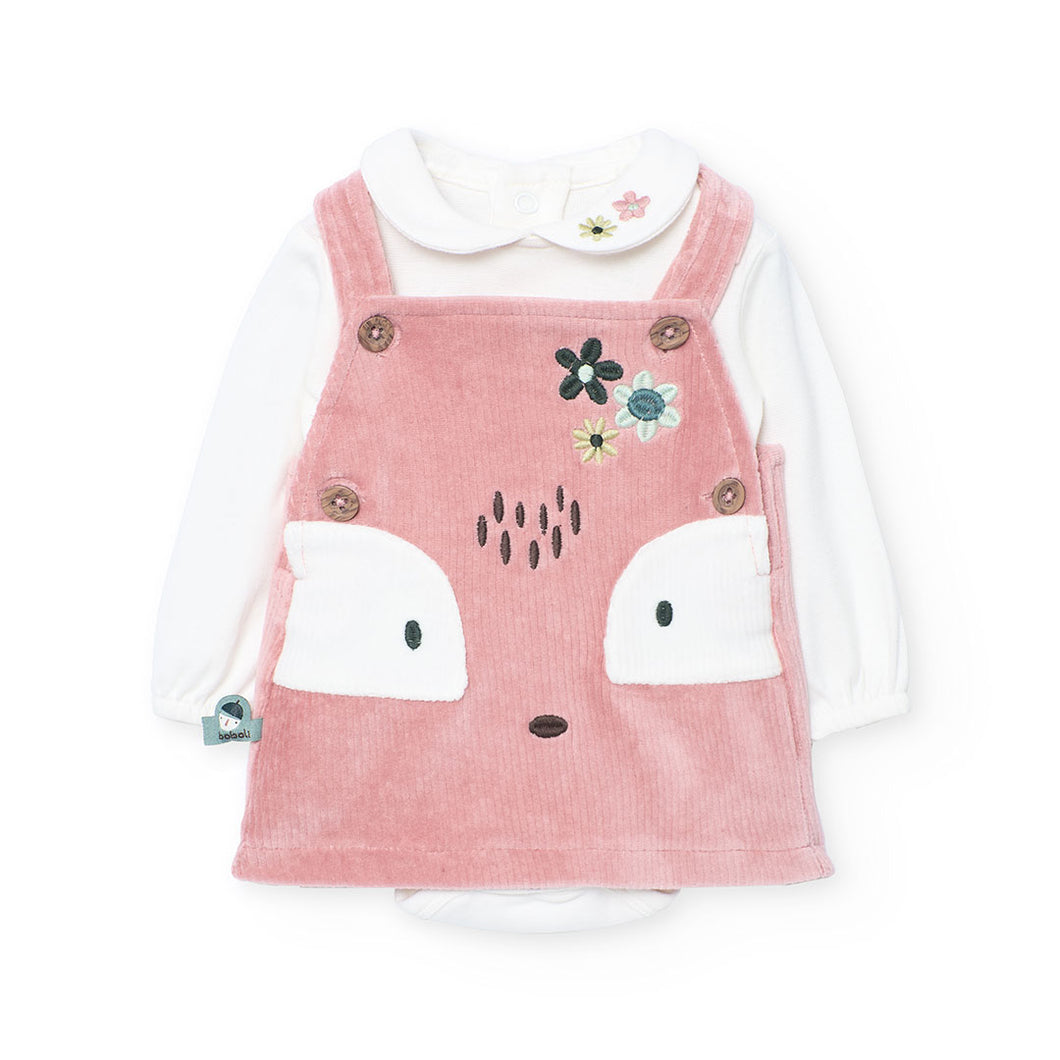 Boboli Deer Applique Velour Jumper, Tee and Tights