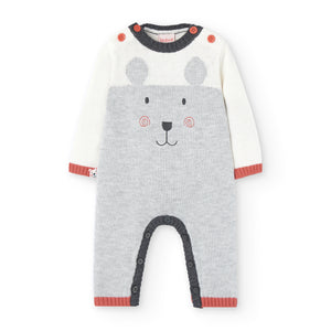 Boboli Bear Sweaterknit Playsuit