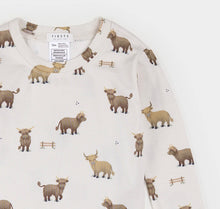 Load image into Gallery viewer, Petit Lem Highland Cow Print LunaKnit Pyjamas
