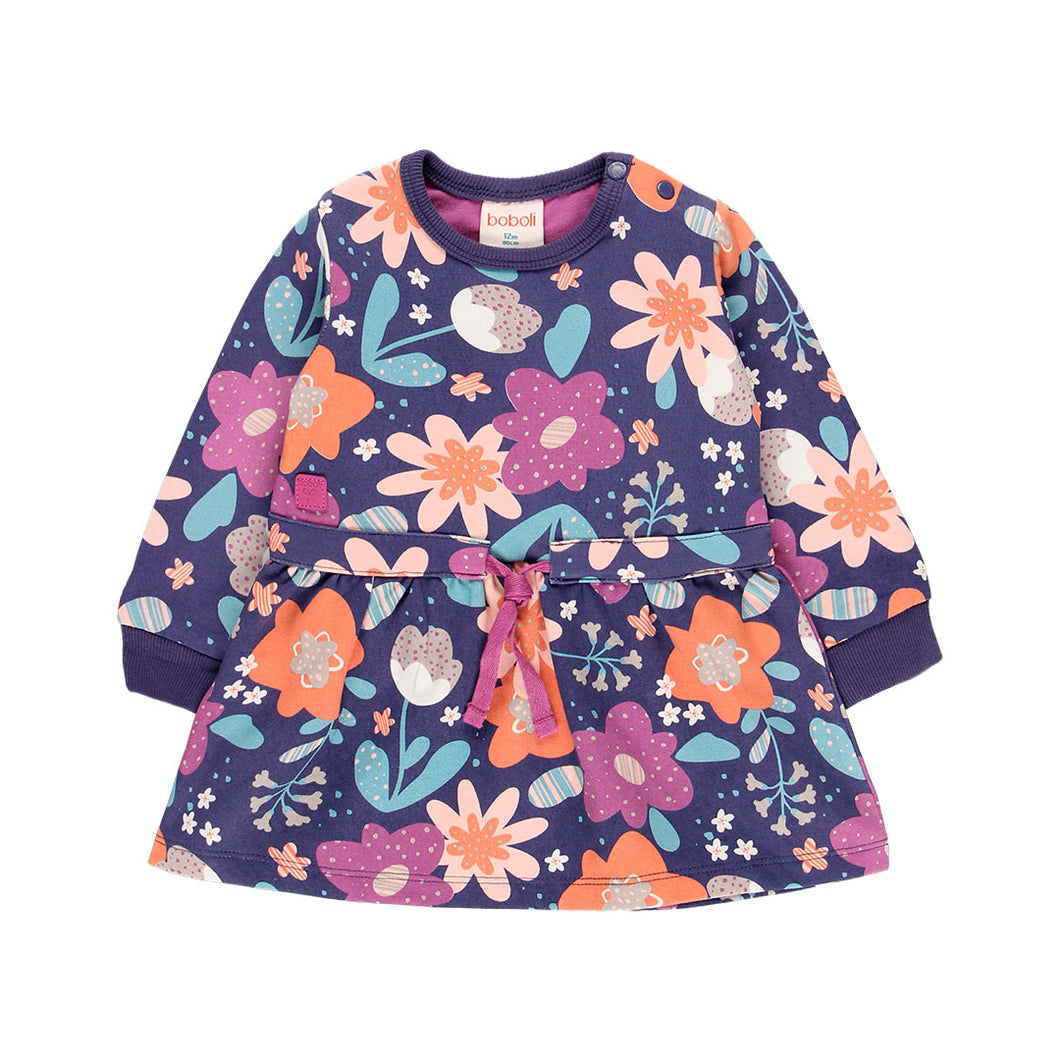 Boboli Fleece Print Dress