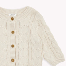 Load image into Gallery viewer, Petit Lem Creme Cable Knit Cardigan

