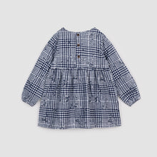 Load image into Gallery viewer, Miles the Label Floral Embroidered Brushed Flannel Check Dress
