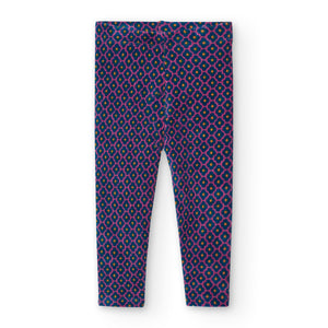 Boboli Flower Dot Stretch Cord Print Leggings