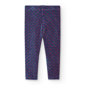 Boboli Flower Dot Stretch Cord Print Leggings