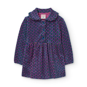 Boboli Stretch Cord Print Dress and Tights