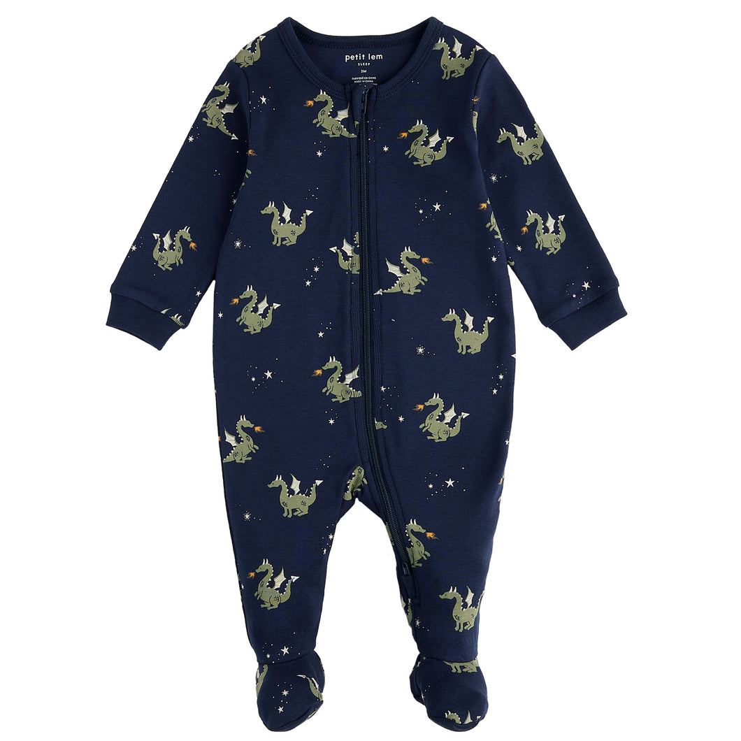 Petit Lem Fire Breathing Dragon Print Sleeper