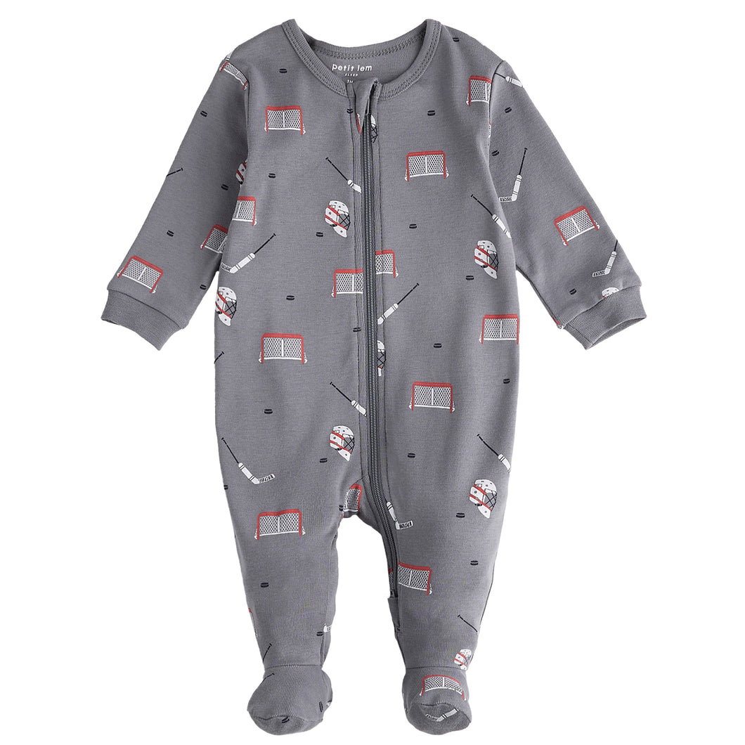 Petit Lem Hockey Gear Print Sleeper