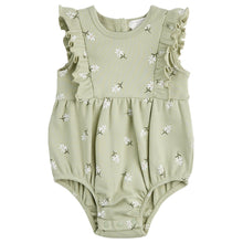 Load image into Gallery viewer, Petit Lem Daisy Bubble Playsuit Sage Green
