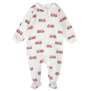 Petit Lem Fire Truck Print Sleeper