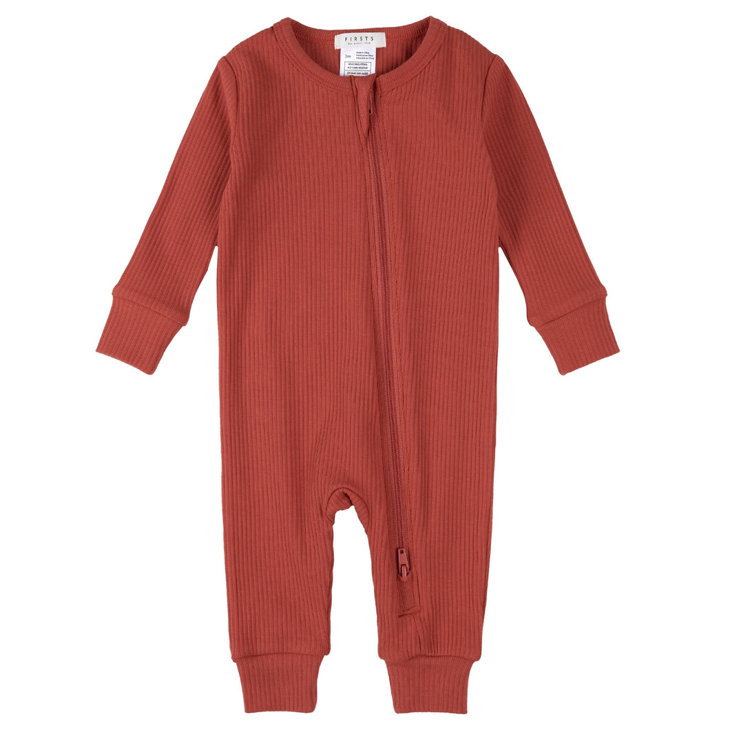 Petit Lem Modal Rib Playsuit Red Apple