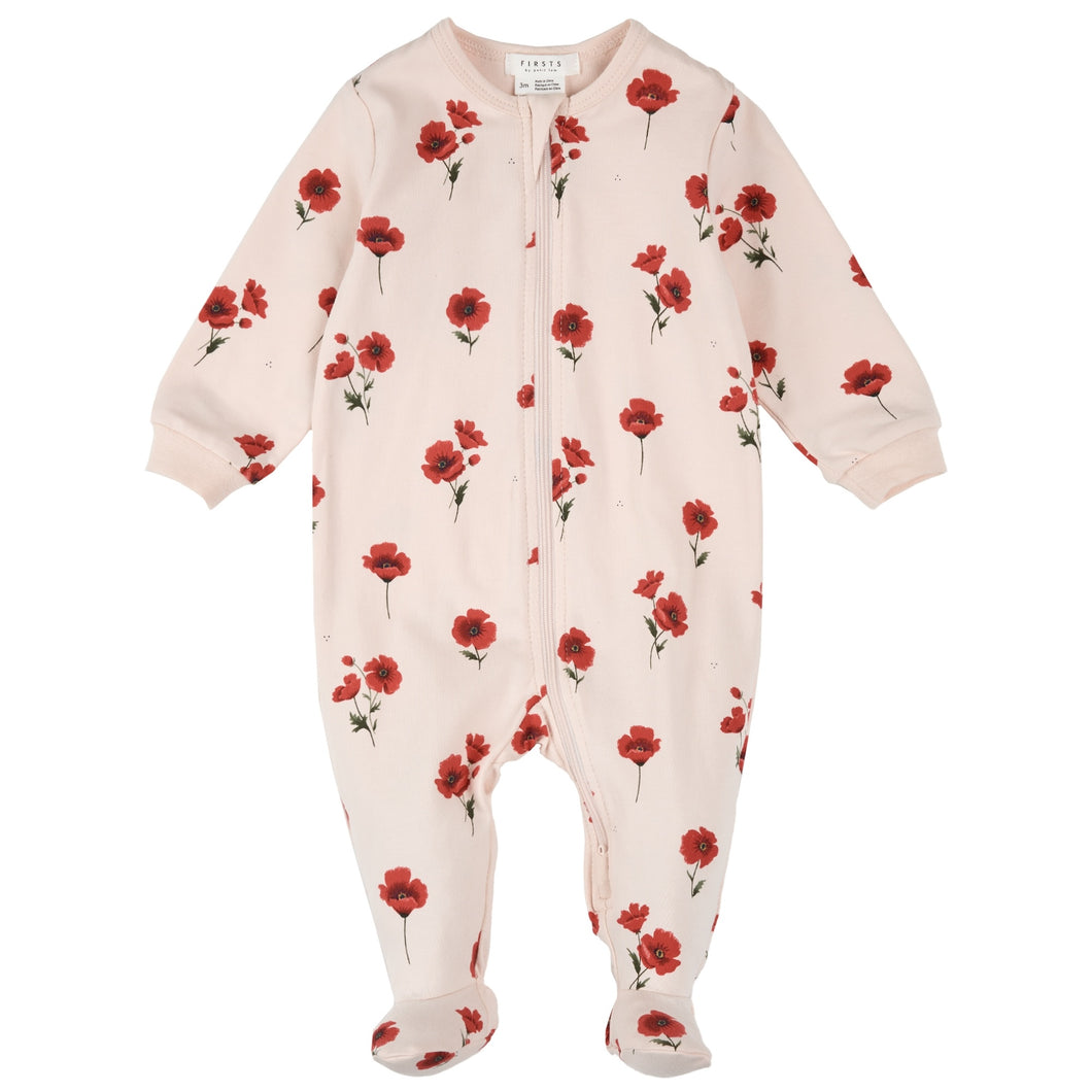 Petit Lem Poppy Print Sleeper