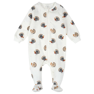 Petit Lem Turkey Print Sleeper