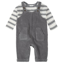 Load image into Gallery viewer, Petit Lem Cord Overall and Tee Mid Grey
