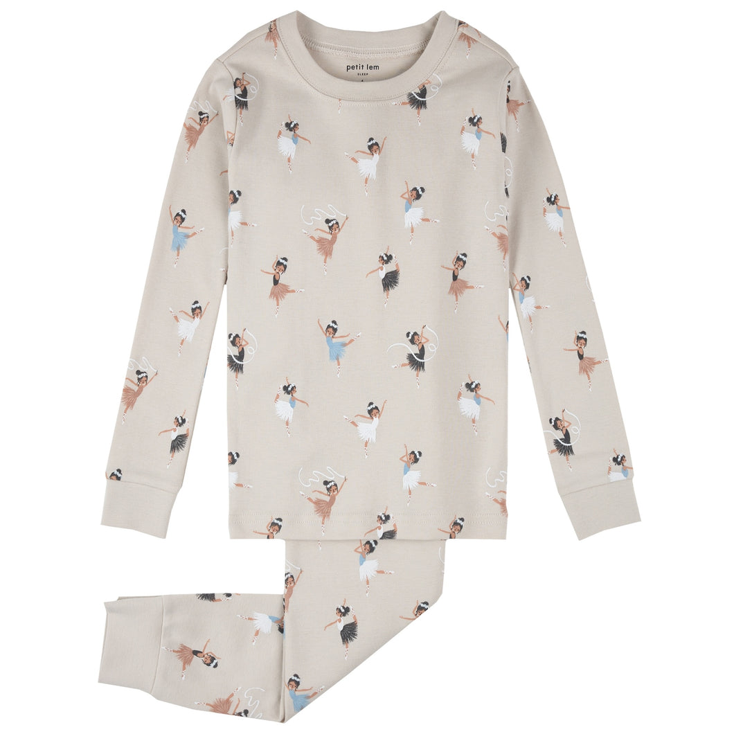 Petit Lem Ballerina Print Pyjamas