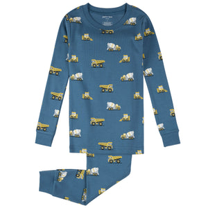 Petit Lem Construction Truck Print Pyjamas