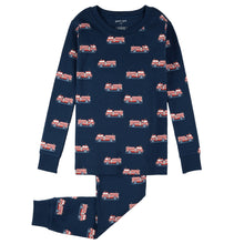 Load image into Gallery viewer, Petit Lem Fire Truck Print Pyjamas
