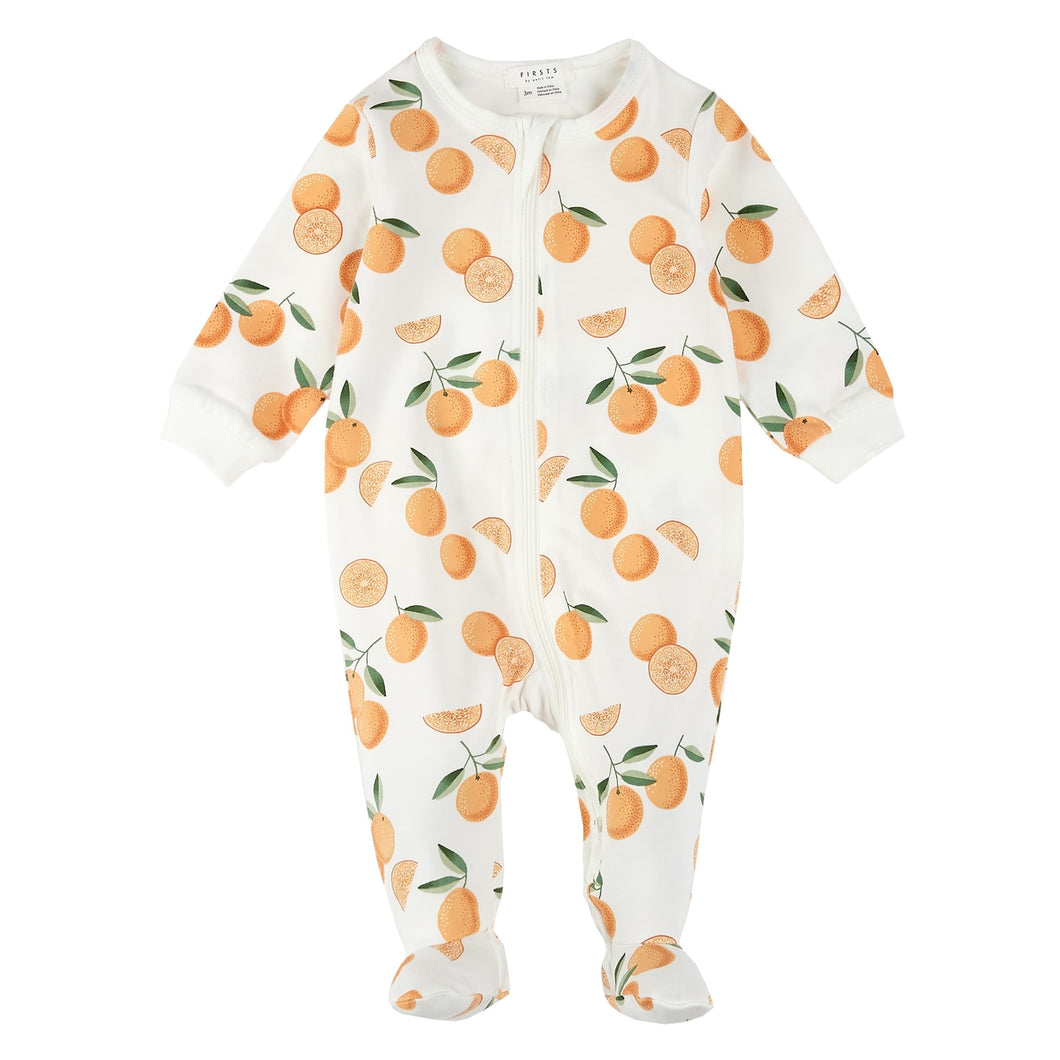 Petit Lem Orange Print Sleeper