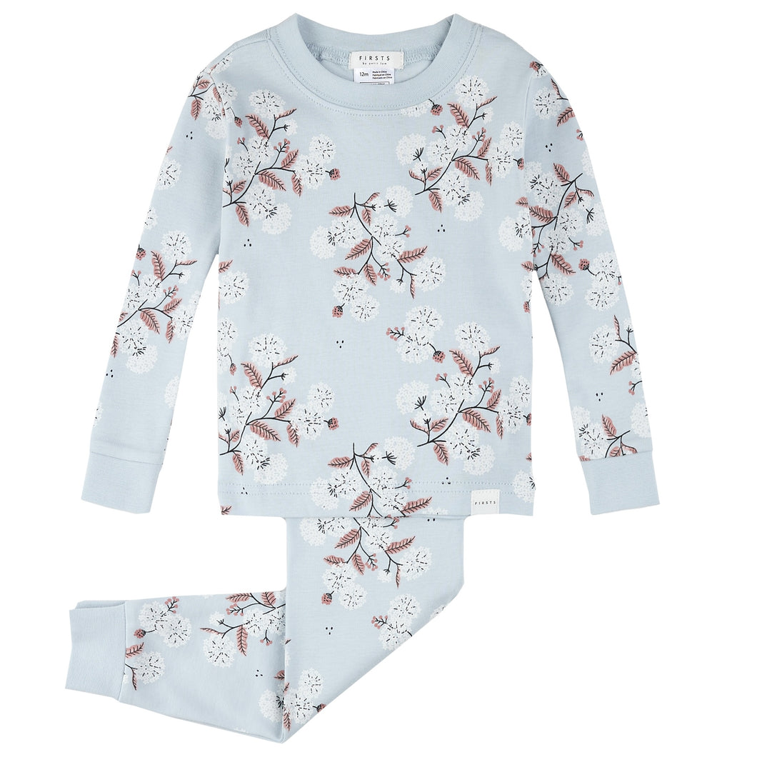 Petit Lem Hydrangea Print Baby Pyjamas