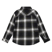 Load image into Gallery viewer, Miles Plaid Flannel Shirt Black
