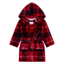 Load image into Gallery viewer, Petit Lem Nordic Plaid Plush Robe
