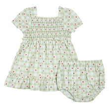 Load image into Gallery viewer, Petit Lem Strawberry Gingham Dress and Bloomer
