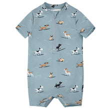 Load image into Gallery viewer, Petit Lem Surfing Dogs Print Swimsuit
