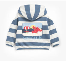 Load image into Gallery viewer, Souris Mini Blue Stripe Hoodie
