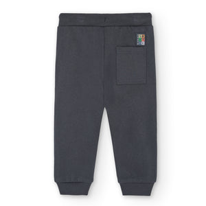 Boboli Rainbow Contrast Knee Fleece Pant Grey