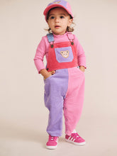 Load image into Gallery viewer, Huxbaby Colour Block Cord Overalls Pastels
