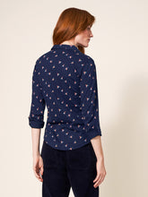 Load image into Gallery viewer, White Stuff UK Annie Jersey Shirt Navy Print
