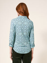 Load image into Gallery viewer, White Stuff UK Annie Jersey Shirt Teal Print
