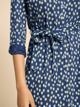 Load image into Gallery viewer, White Stuff UK Annie Jersey Shirt Dress Navy Print
