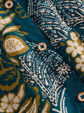 Load image into Gallery viewer, White Stuff UK Sophie Organic Cotton Shirt Teal Print
