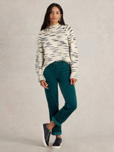 Load image into Gallery viewer, White Stuff UK Brooke Straight Cord Trouser Dk Green
