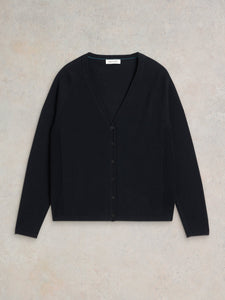 White Stuff UK Luna V-Neck Cardi Pure Black