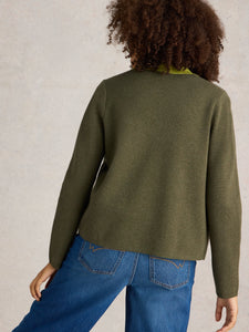 White Stuff UK Sara Knit Cardigan Olive